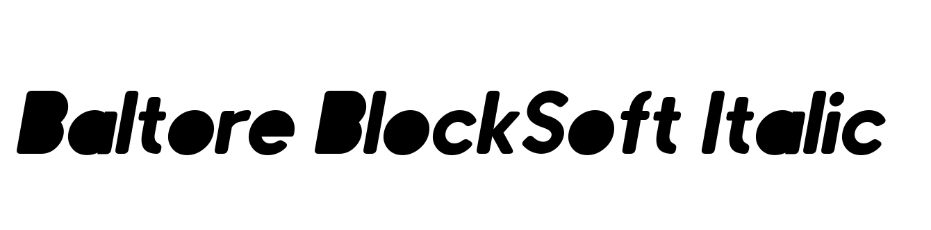 Baltore BlockSoft Italic